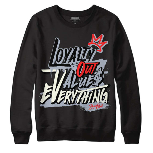 Jordan 3 Retro White Cement Reimagined DopeSkill Sweatshirt LOVE Graphic Streetwear - Black