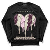 Dunk Low Night Maroon and Medium Soft Pink DopeSkill Long Sleeve T-Shirt Juneteenth Heart Graphic Streetwear - Black 