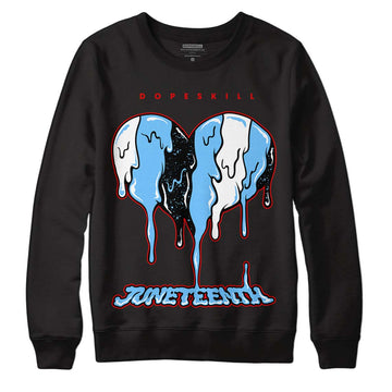 Travis Scott x Jordan 4 Retro 'Cactus Jack' DopeSkill Sweatshirt Juneteenth Heart Graphic Streetwear - Black 