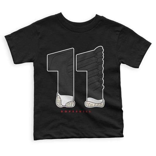 72-10 11s Retro Low DopeSkill Toddler Kids T-shirt No.11 Graphic - Black