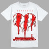 Cherry 11s DopeSkill T-Shirt Juneteenth Heart Graphic - White