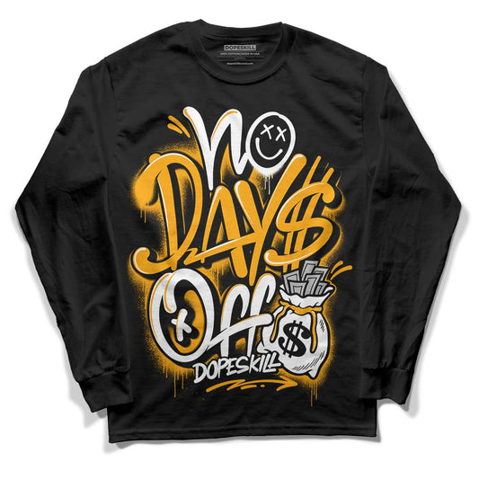 Black Taxi 12s DopeSkill Long Sleeve T-Shirt No Days Off Graphic - Black 