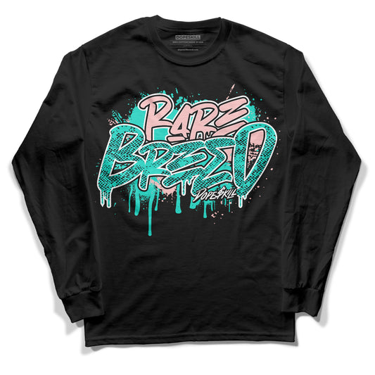 Green Snakeskin Dunk Low DopeSkill Long Sleeve T-Shirt Rare Breed Graphic - Black