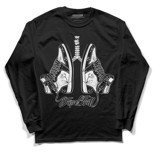 Jordan 1 High 85 Black White DopeSkill Long Sleeve T-Shirt Breathe Graphic Streetwear  - Black 