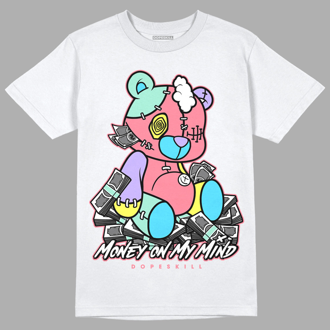 Candy Easter Dunk Low DopeSkill T-Shirt MOMM Bear Graphic - White 