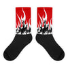 FIRE Sublimated Socks Match Jordan 1 Heritage