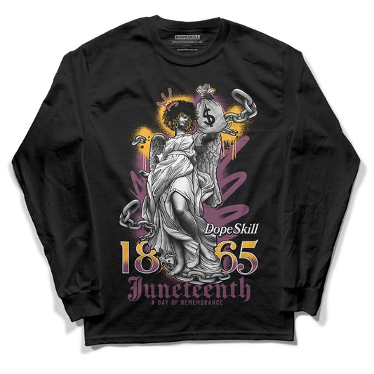 Brotherhood 1s High OG DopeSkill Long Sleeve T-Shirt Juneteenth Graphic - Black