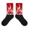 FIRE Sublimated Socks Match Jordan 6 “Red Oreo”