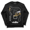 Black Metallic Chrome 6s DopeSkill Long Sleeve T-Shirt Number No.6 Graphic - Black