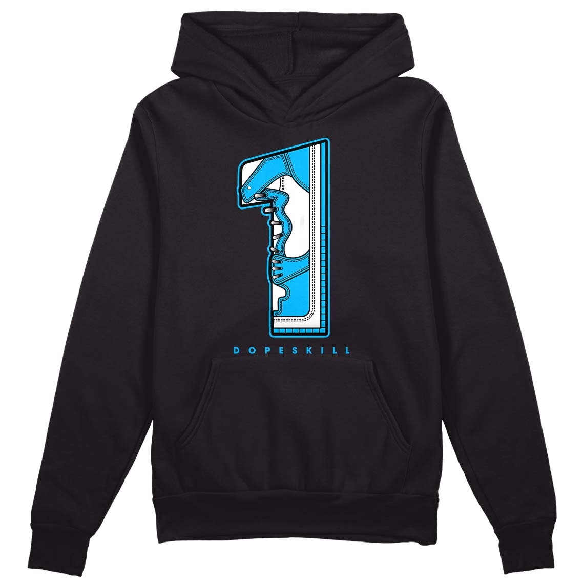 UNC 1s Low DopeSkill Hoodie Sweatshirt No.1 Graphic - Black