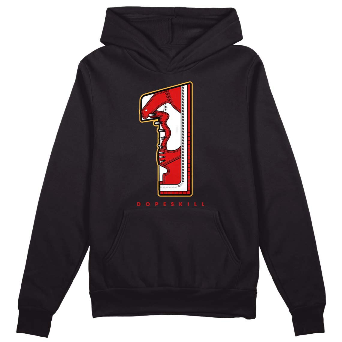 Dunk Low Gym Red DopeSkill Hoodie Sweatshirt No.1 Graphic - Black