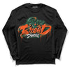 Dunk Low Team Dark Green Orange DopeSkill Long Sleeve T-Shirt Rare Breed Type Graphic - Black