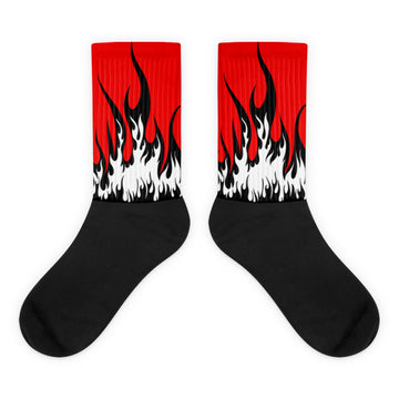 FIRE Sublimated Socks Match AJ 9 Chile Red