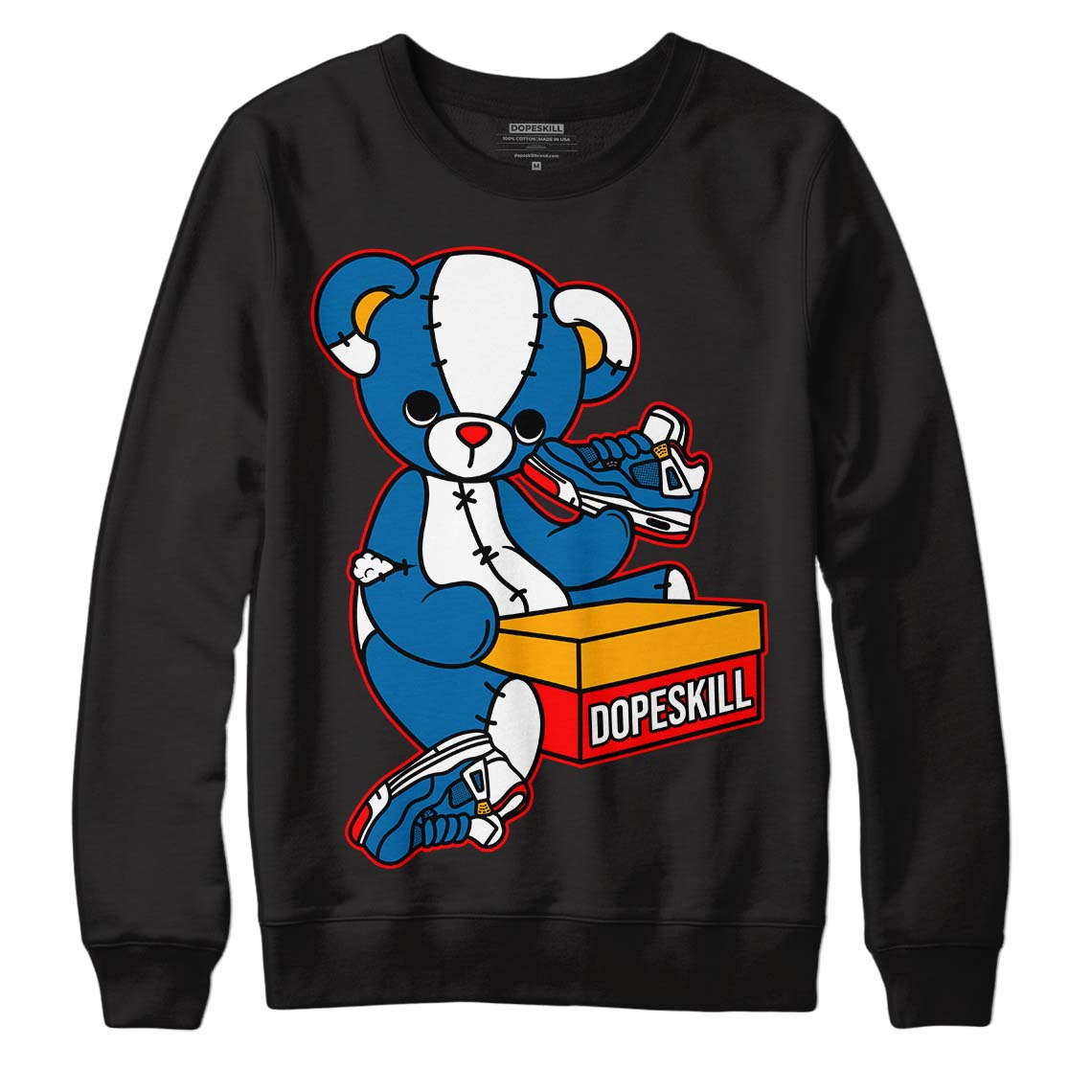 Messy Room 4S DopeSkill Sweatshirt Sneakerhead BEAR Graphic - Black