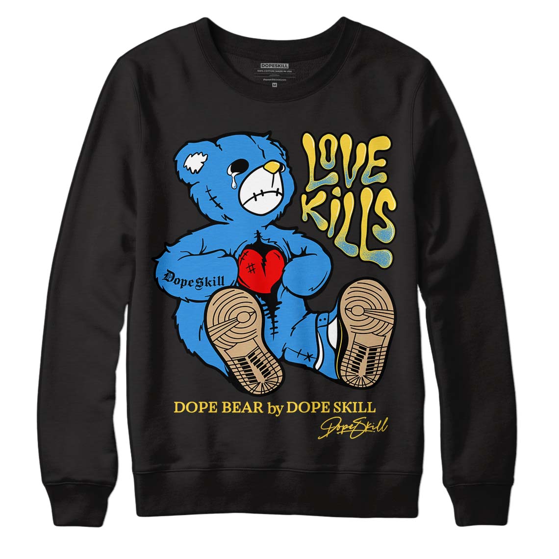 SB Dunk Low Homer DopeSkill Sweatshirt Love Kills Graphic - Black