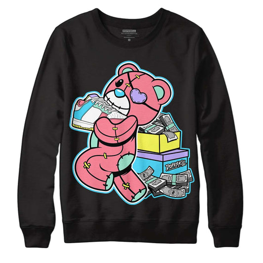 Candy Easter Dunk Low DopeSkill Sweatshirt Bear Steals Sneaker Graphic - Black