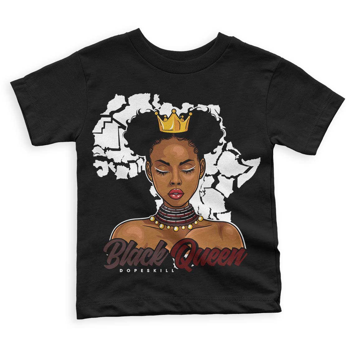 Jordan 12 x A Ma Maniére DopeSkill Toddler Kids T-shirt Black Queen Graphic Streetwear - Black