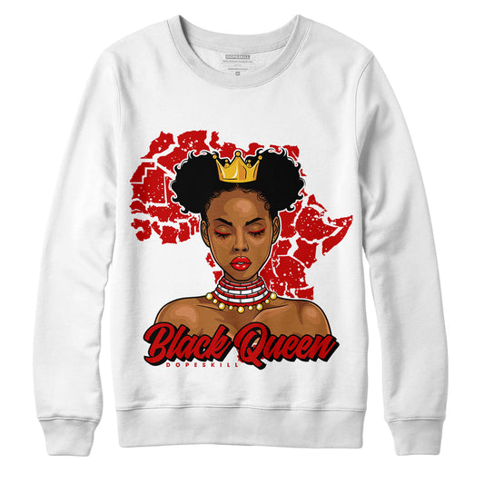 Jordan 6 “Red Oreo” DopeSkill Sweatshirt Black Queen Graphic - White 