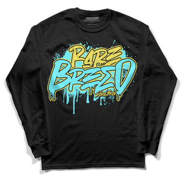 Aqua 5s DopeSkill Long Sleeve T-Shirt Rare Breed Graphic - Black 