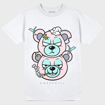 Jordan 5 Easter DopeSkill T-Shirt New Double Bear Graphic - White