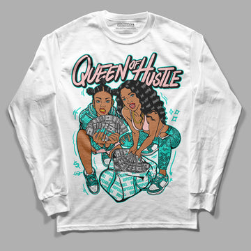 Green Snakeskin Dunk Low DopeSkill Long Sleeve T-Shirt Queen Of Hustle Graphic - White