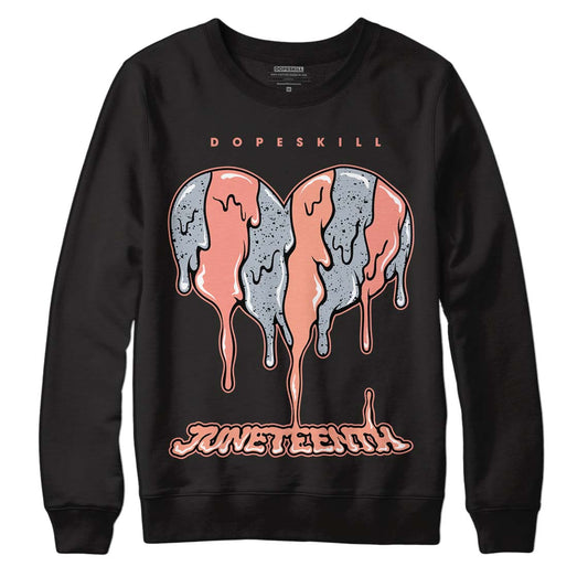 DJ Khaled x Jordan 5 Retro ‘Crimson Bliss’ DopeSkill Sweatshirt Juneteenth Heart Graphic Streetwear  - Black