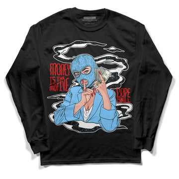 Travis Scott x Jordan 4 Retro 'Cactus Jack' DopeSkill Long Sleeve T-Shirt Money Is The Motive Graphic Streetwear - Black 