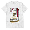 AJ 3 Cardinal Red DopeSkill T-Shirt Number No.3 Graphic