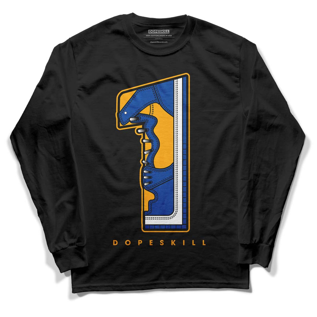 Dunk Blue Jay and University Gold DopeSkill Long Sleeve T-Shirt No.1 Graphic Streetwear - Black