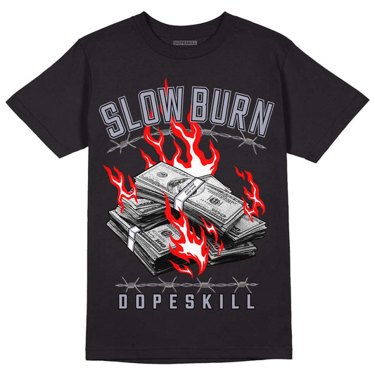 Jordan 13 Retro 'Black Flint' DopeSkill T-Shirt Slow Burn Graphic Streetwear - Black