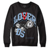 Jordan 5 Retro University Blue DopeSkill Sweatshirt Loser Lover Graphic Streetwear - Black 