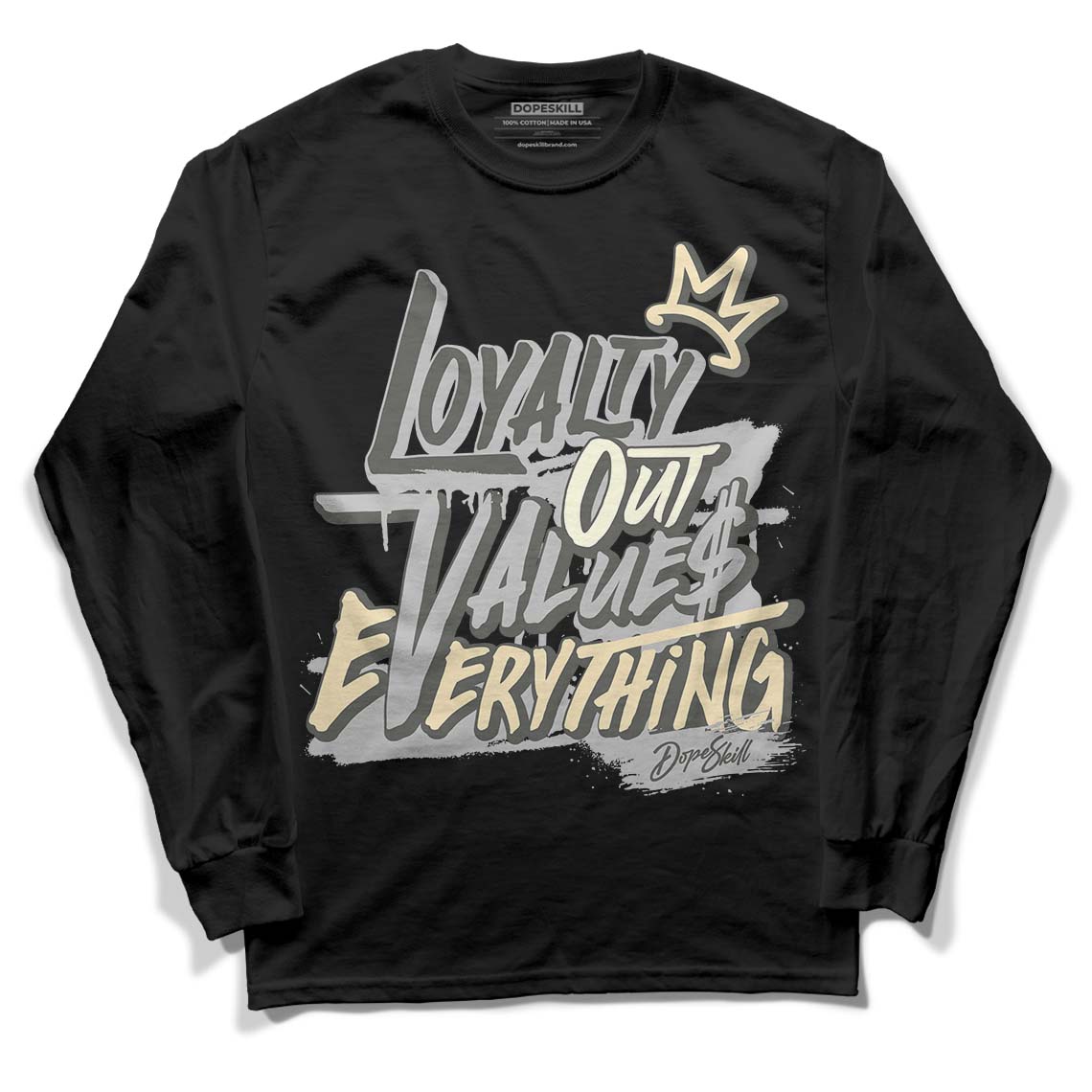 Jordan 4 Retro SE Craft Photon Dust DopeSkill Long Sleeve T-Shirt LOVE  Graphic Streetwear - Black 