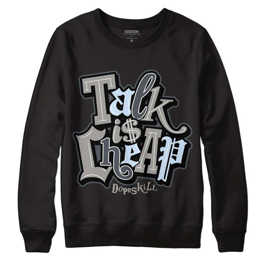 Cool Grey 11s DopeSkill Sweatshirt Talk Is Chip Graphic - Black