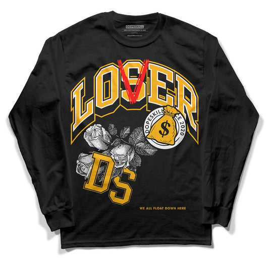 Goldenrod Dunk DopeSkill Long Sleeve T-Shirt Loser Lover Graphic - Black 