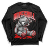 Cherry 11s DopeSkill Long Sleeve T-Shirt Sick Bear Graphic - Black