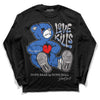 True Blue 1s DopeSkill Long Sleeve T-Shirt Love Kills Graphic - Black