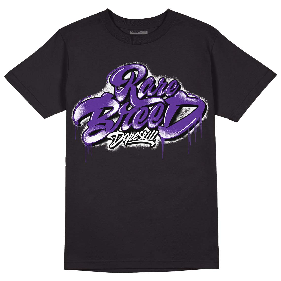 Court Purple 13s DopeSkill T-Shirt Rare Breed Type Graphic - Black