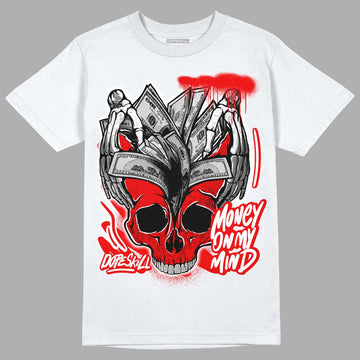 Cherry 11s DopeSkill T-Shirt MOMM Skull Graphic - White