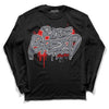 Fire Red 9s DopeSkill Long Sleeve T-Shirt Rare Breed Graphic - Black 