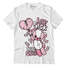 Question Mid Pink Toe DopeSkill T-Shirt Love Sick Graphic - White 