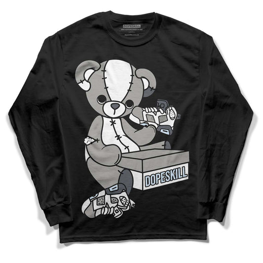 Jordan 6 Retro Cool Grey DopeSkill Long Sleeve T-Shirt Sneakerhead BEAR Graphic Streetwear - Black