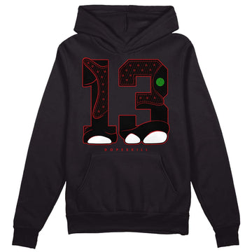 Jordan 13 Retro Playoffs DopeSkill Hoodie Sweatshirt No.13 Graphic Streetwear - Black