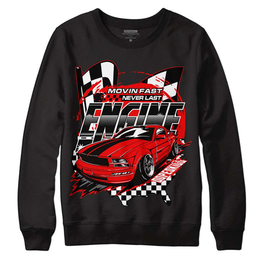 Cherry 11s DopeSkill Sweatshirt ENGINE Tshirt Graphic - Black