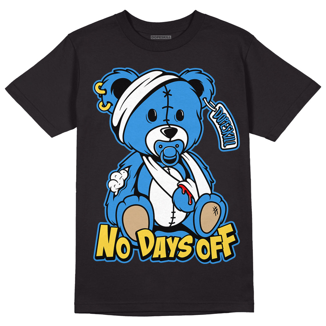 SB Dunk Low Homer DopeSkill T-Shirt Hurt Bear Graphic - Black