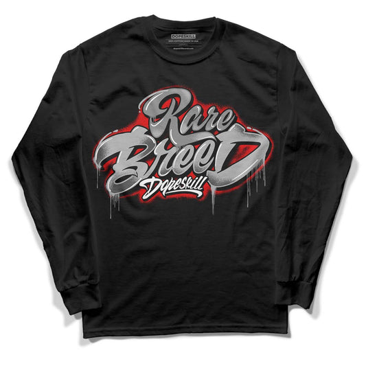Jordan 5 Retro P51 Camo DopeSkill Long Sleeve T-Shirt Rare Breed Type Graphic Streetwear  - Black