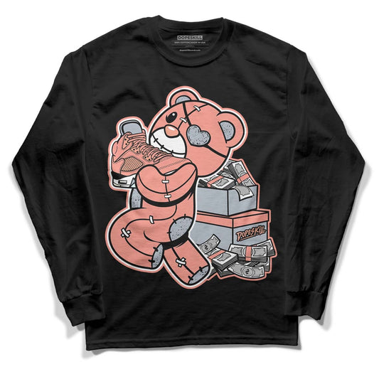DJ Khaled x Jordan 5 Retro ‘Crimson Bliss’ DopeSkill Long Sleeve T-Shirt Bear Steals Sneaker Graphic Streetwear  - Black