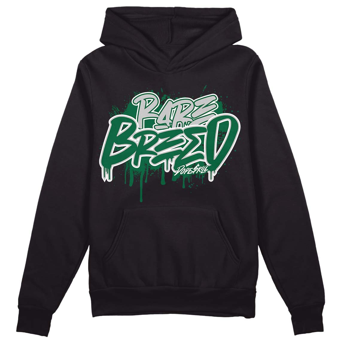 Gorge Green 1s DopeSkill Hoodie Sweatshirt Rare Breed Graphic - Black 