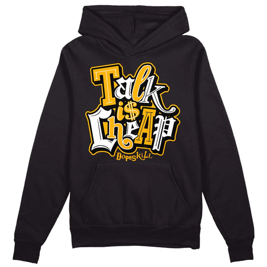 Goldenrod Dunk DopeSkill Hoodie Sweatshirt Talk Is Chip Graphic - Black