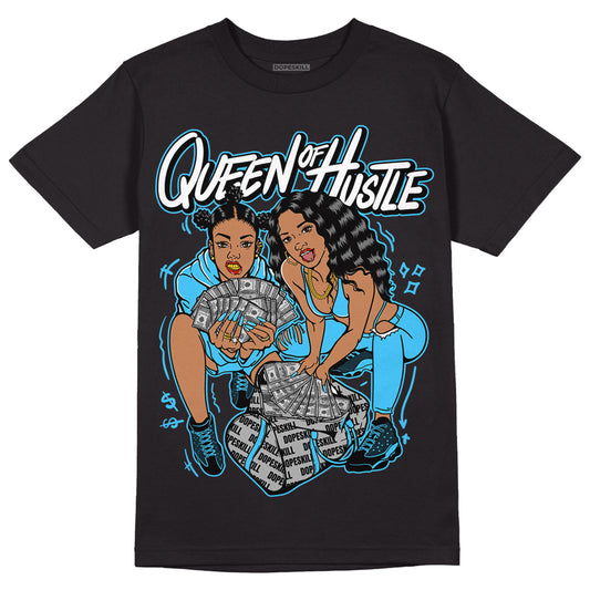 University Blue 13s DopeSkill T-Shirt Queen Of Hustle Graphic - Black 