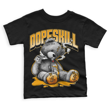 Taxi Yellow Toe 1s DopeSkill Toddler Kids T-shirt Sick Bear Graphic - Black 